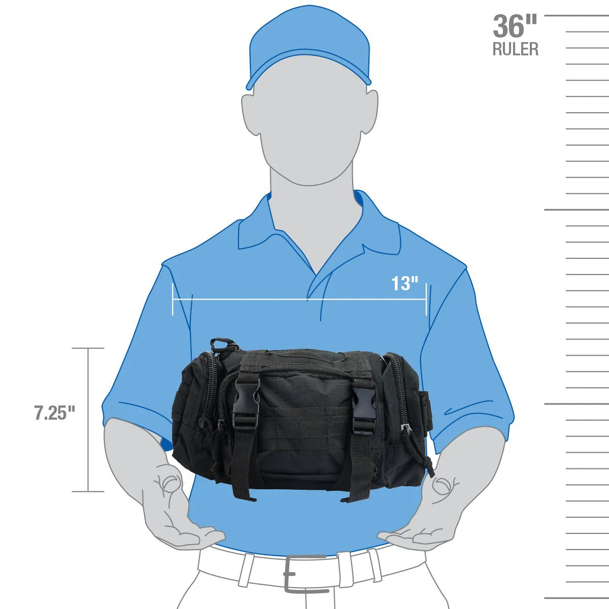 Emergency Preparedness, 1 Person, Black Fabric Bag
