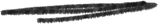 A minimalistic black and white logo featuring an abstract design.