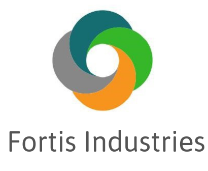 A colorful circular logo with four interlocking segments above the text 'Fortis Industries'.