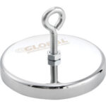 Metallic magnetic base with eye bolt.