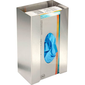 Glove box in metal wall mount holder.