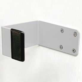 White wall bracket with black pad.