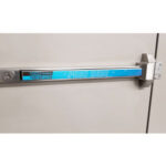 Push bar on a door.