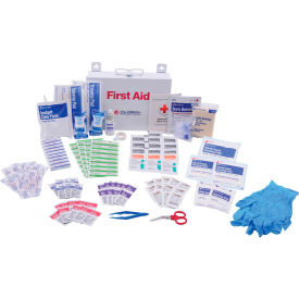 Comprehensive first aid kit with medical supplies.