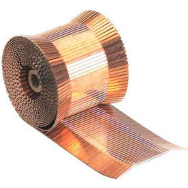 Copper roll with pleated design pattern.
