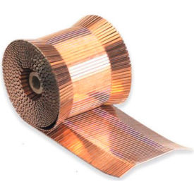 Roll of corrugated copper metal tape.