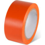 Orange roll of adhesive tape.