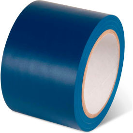 Blue roll of adhesive tape, white core.