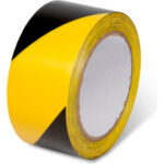 Yellow and black roll of tape.