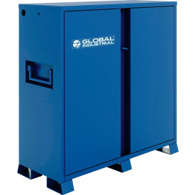 Global Industrial™ Jobsite Cabinet 2 Doors 52 Cu. Ft. Steel Blue