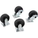 Global Industrial™ 6"" Caster Set w/ Brakes for Jobsite Boxes HD Polypropylene