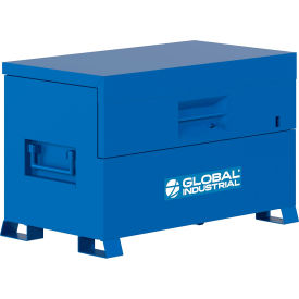 Global Industrial™ Jobsite Piano Box Chest 40 Cu. Ft. Steel Blue