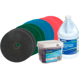 Vinyl Composite Tile (VCT) Stripping Polishing and Scrubbing Pad & Chemical Package - 17""