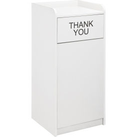 Global Industrial™ 36 Gallon Wooden Waste Receptacle With Tray Top Gray