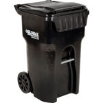 Global Industrial™ Mobile Trash Container 65 Gallon Black