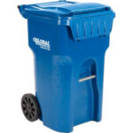 Global Industrial™ Mobile Trash Container 65 Gallon Blue