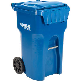 Global Industrial™ Mobile Trash Container 65 Gallon Blue