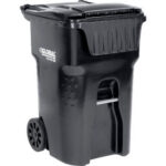 Global Industrial™ Mobile Trash Container 95 Gallon Black
