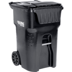 Global Industrial™ Mobile Trash Container 95 Gallon Black