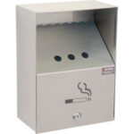 Global Industrial™ Stainless Steel Wall Mount Outdoor Ashtray 1 Gallon