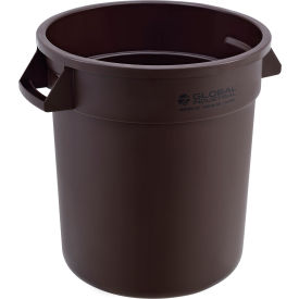 Global Industrial™ Plastic Trash Can 10 Gallon Brown