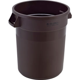 Global Industrial™ Plastic Trash Can 20 Gallon Brown