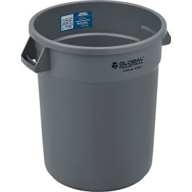Global Industrial™ Plastic Trash Can - 20 Gallon Gray