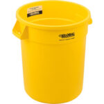 Global Industrial™ Plastic Trash Can - 20 Gallon Yellow