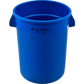 Global Industrial™ Plastic Trash Can - 32 Gallon Blue