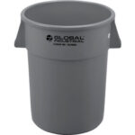 Global Industrial™ Plastic Trash Can 32 Gallon Gray