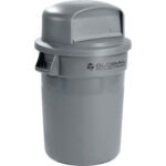 Global Industrial™ Plastic Trash Can with Dome Lid - 32 Gallon Gray