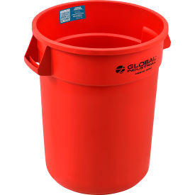 Global Industrial™ Plastic Trash Can - 32 Gallon Red