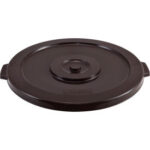 Global Industrial™ Plastic Trash Can Lid 32 Gallon Brown