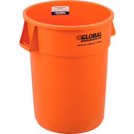 Global Industrial™ Plastic Trash Can - 44 Gallon Bright Orange