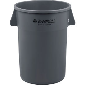 Global Industrial™ Plastic Trash Can 44 Gallon Gray