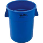 Global Industrial™ Plastic Trash Can - 55 Gallon Blue