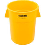 Global Industrial™ Plastic Trash Can - 55 Gallon Yellow