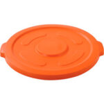 Global Industrial™ Plastic Trash Can Lid - 55 Gallon Bright Orange