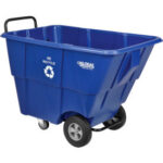 Global Industrial™ Recycling Tilt Truck With Steel Push Handle 850 Lb. Capacity Blue