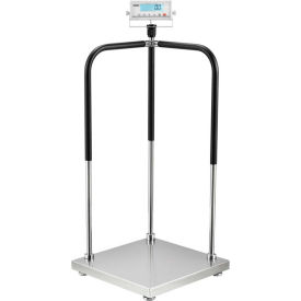 Global Industrial™ Handrail Medical Scale 660 Lb Capacity 20-1/2""L x 20-1/2""W
