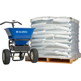 Rock Salt 50 Lb Bag Pallet of 50 Bags FREE Global Industrial® Universal Spreader 100 Lb Cap.