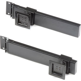 Global Industrial™ Double Arm Kit with 2 VESA Mounts For Orbit Workstation - Black