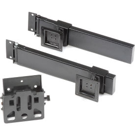 Global Industrial™ Double Arm Kit with 3 VESA Mounts For Orbit Workstation - Black