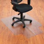 Interion® Office Chair Mat for Hard Floor - 36""W x 48""L with 20"" x 10"" Lip - Straight Edge