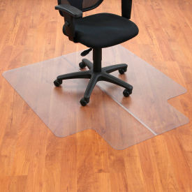 Interion® Office Chair Mat for Hard Floor - 45""W x 53""L with 25"" x 12"" Lip - Straight Edge