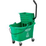 Global Industrial™ Mop Bucket And Wringer Combo 38 Qt. Side Press Green
