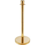 Global Industrial™ Best Value Portable Gold Finished 34"" H Post With Base