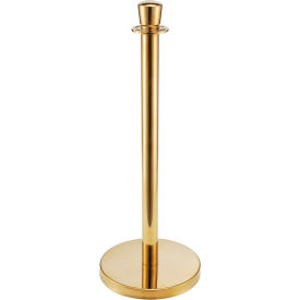 Global Industrial™ Best Value Portable Gold Finished 34"" H Post With Base