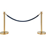 Global Industrial™ Blue Velour Rope 59"" With Ends For Portable Gold Post