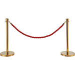 Global Industrial™ Red Vinyl Braided Rope 59"" With Ends For Portable Gold Post